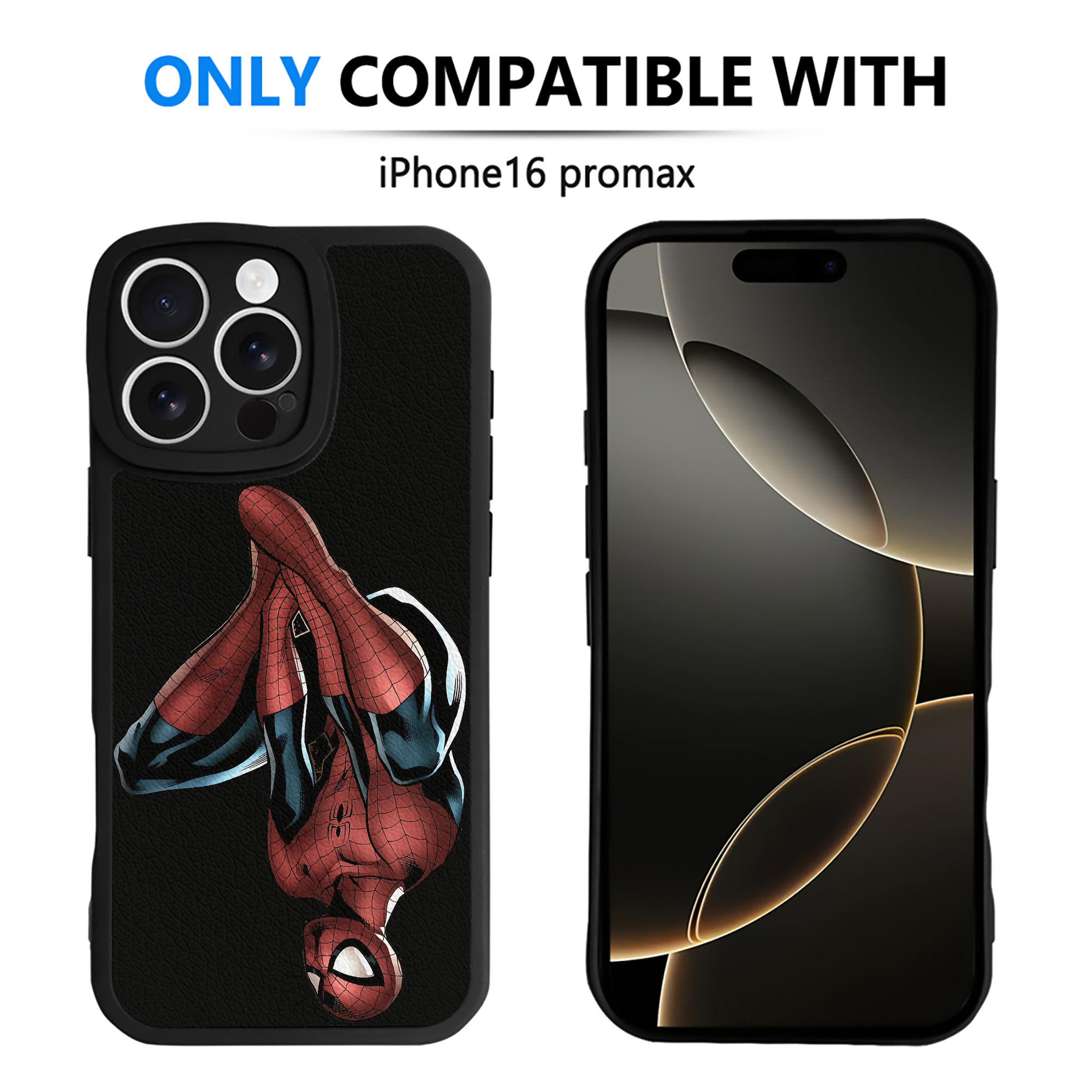 Spider Man スパイダーマン 【iPhone 16シリーズ対応】シリコンスマホケース（レザー調） 材質：シリコン